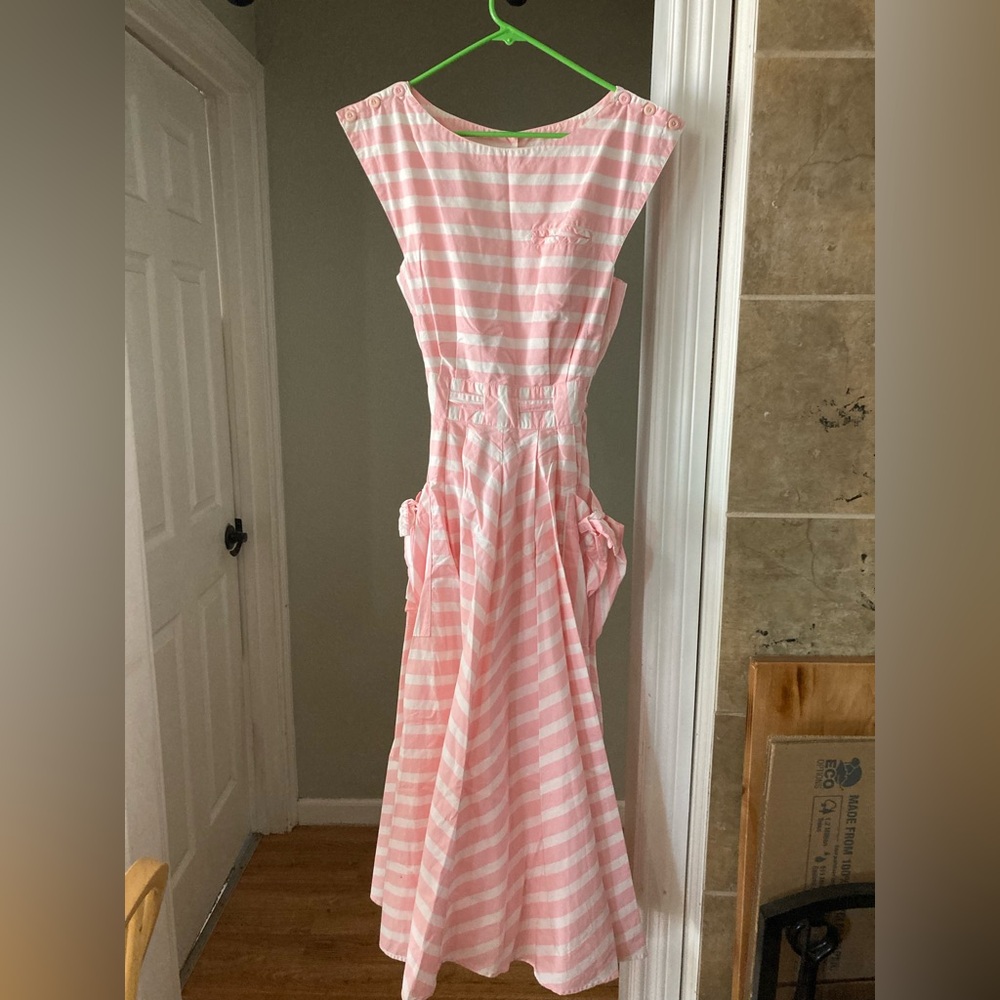 Pink Striped Women's Dress